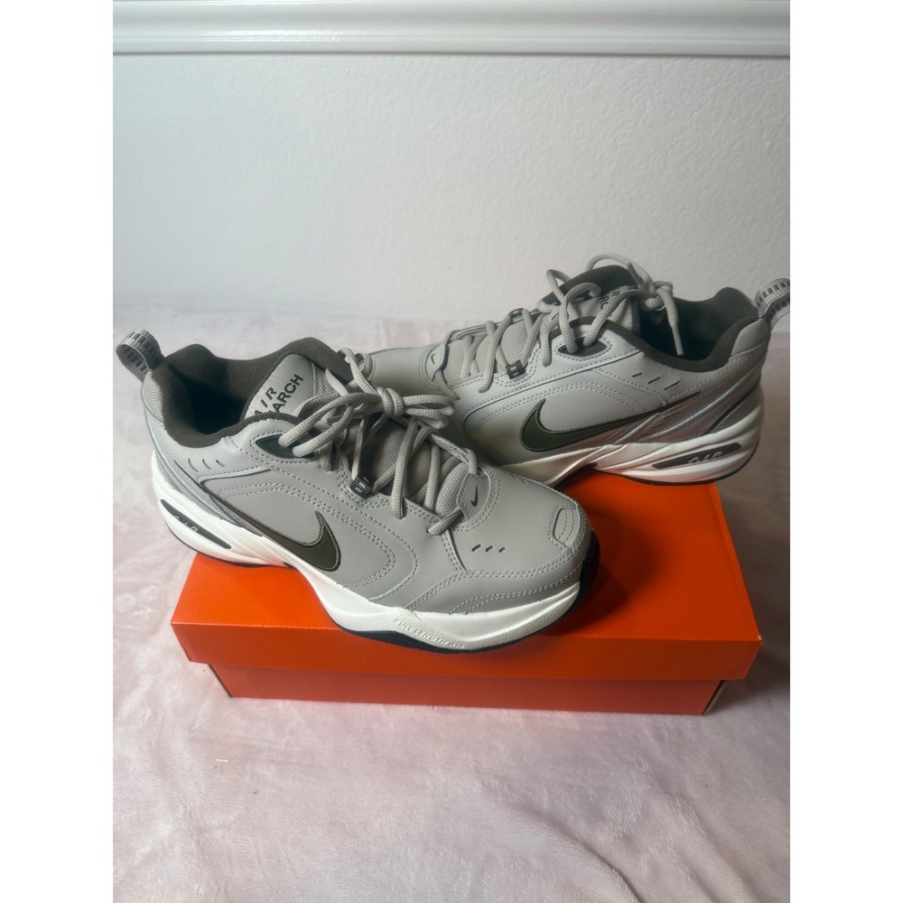 Nike Air Monarch IV Moon Particle Olive Canvas Mens Training Shoes 8.5